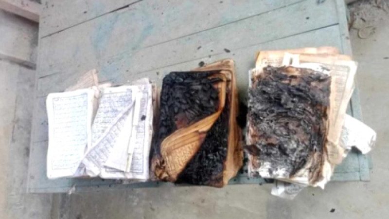 গভীর রাতে মাদ্রাসায় কোরআন পোড়ালো দুর্বৃত্তরা