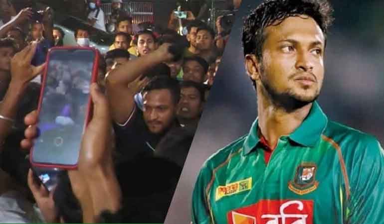 রেগে ভক্তকে ক্যাপ দিয়ে আঘাত করলেন সাকিব
