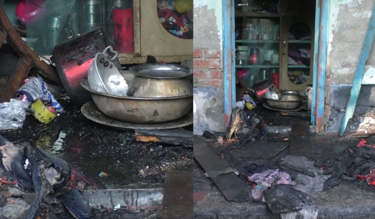 কুমারখালীতে বৈদ্যুতিক শর্ট সার্কিট থেকে বসতঘরে আগুন