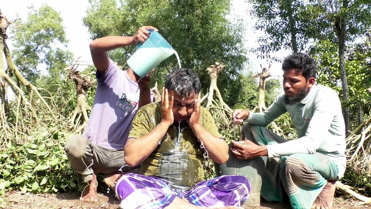 চা বাগান উপড়ে ফেলে দুধ দিয়ে গোসল