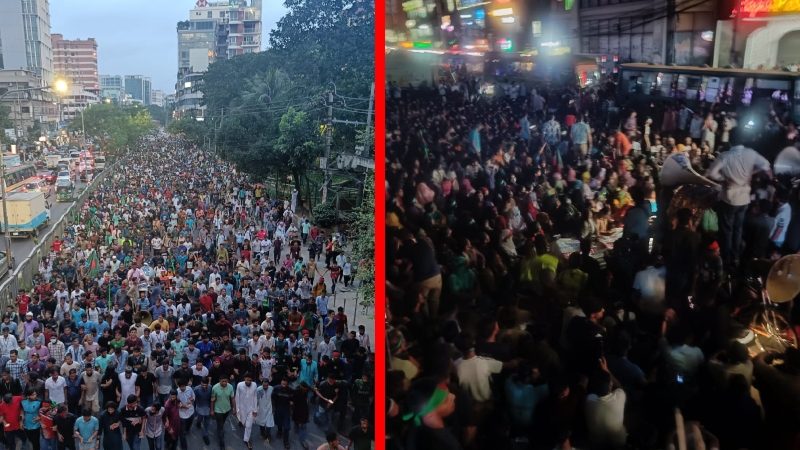 আন্দোলনে নিহতদের স্মরণে পদযাত্রা, ১ ঘণ্টা যানচলাচল বন্ধ