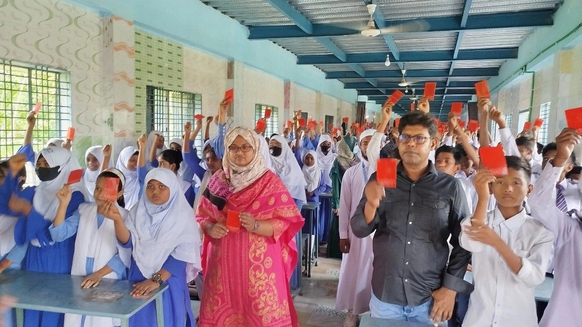 মাদক ও বাল্যবিবাহ রুখতে ৫ শতাধিক শিক্ষার্থীর শপথ