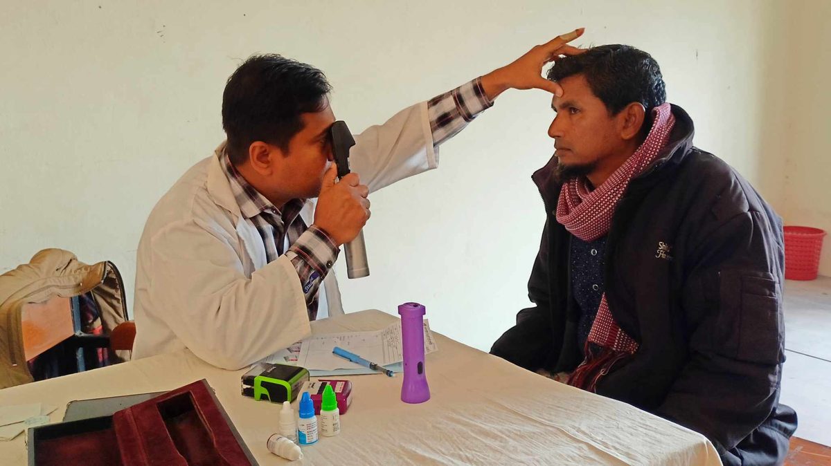 দেবীগঞ্জে বিনামূল্যে চক্ষু শিবির অনুষ্ঠিত