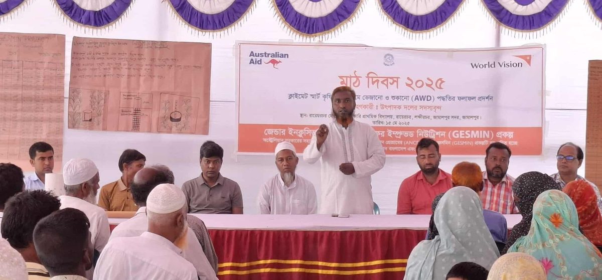 পানি বাঁচিয়ে ধান চাষ: জামালপুরে কৃষকরা পেল নতুন কৌশলের শিক্ষা