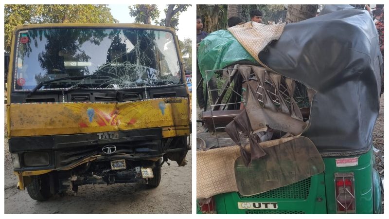 শাহজাদপুরে ট্রাক-সিএনজি মুখোমুখি সংঘর্ষে নিহত ২