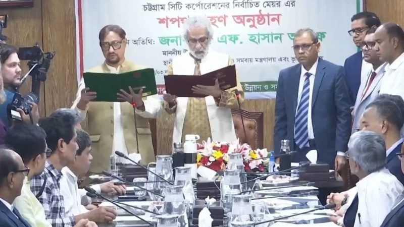 শপথ নিলেন চসিকের নতুন মেয়র শাহাদাত