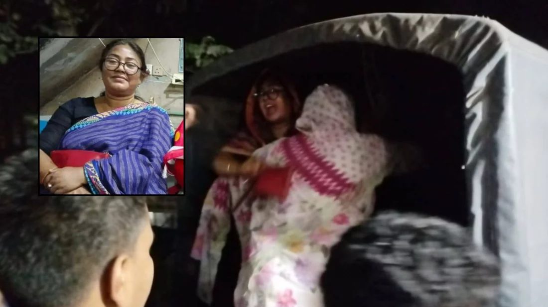 পুলিশের গাড়িতে উঠেই মহিলা আ.লীগ নেত্রীর ‘জয় বাংলা’ স্লোগান
