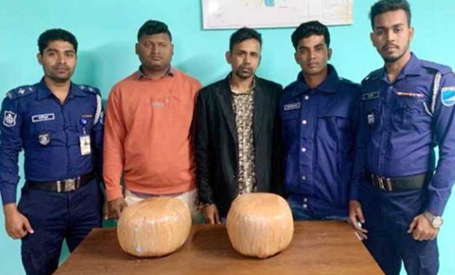 কিশোরগঞ্জে ৮কেজি গাঁজাসহ দুই মাদক ব্যবসায়ী আটক