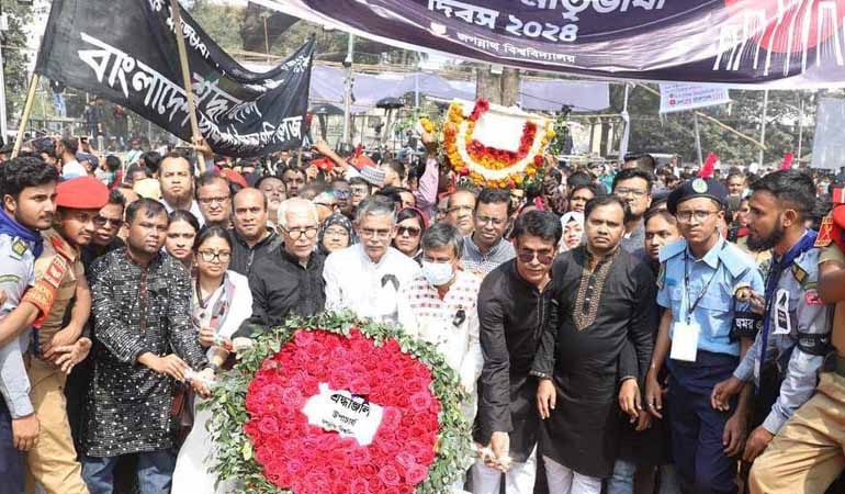 জবিতে যথাযথ মর্যাদায় মহান শহিদ দিবস পালিত