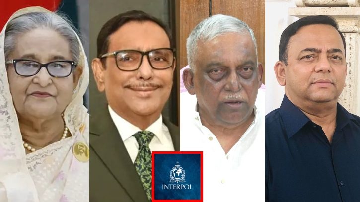 হাসিনাসহ ১২ জনের বিরুদ্ধে রেড নোটিশ জারির জন্য ইন্টারপোলে তিন ধাপে আবেদন