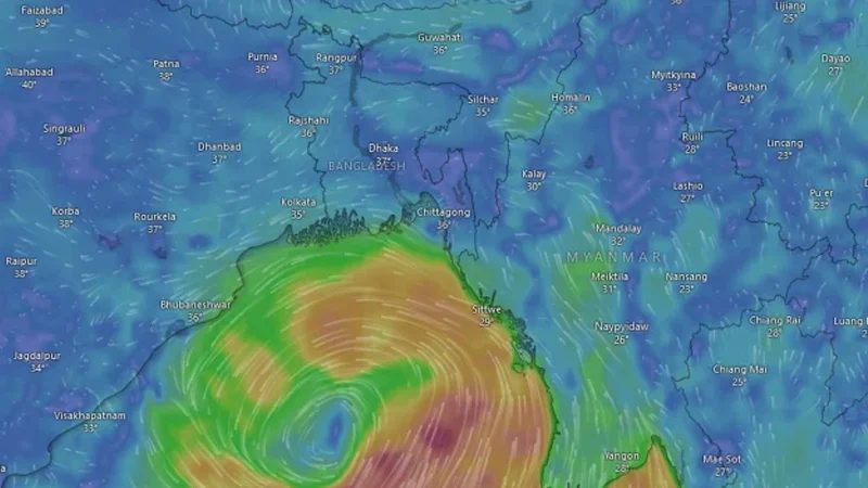 ঘূর্ণিঝড়ে রূপ নিয়েছে 'রেমাল',
