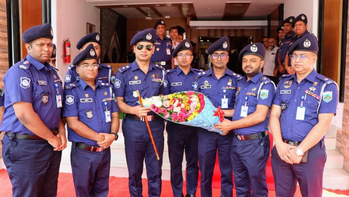 বগুড়ায় নবাগত পুলিশ সুপারের যোগদান