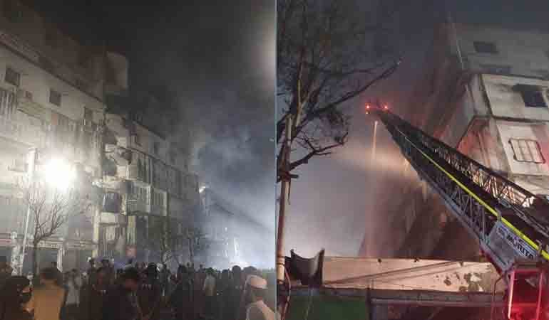 এনেক্সকো টাওয়ারের পাঁচ তলায় এখনো জ্বলছে আগুন