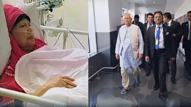 খালেদা জিয়াকে দেখতে এভারকেয়ার হাসপাতালে প্রধান উপদেষ্টা