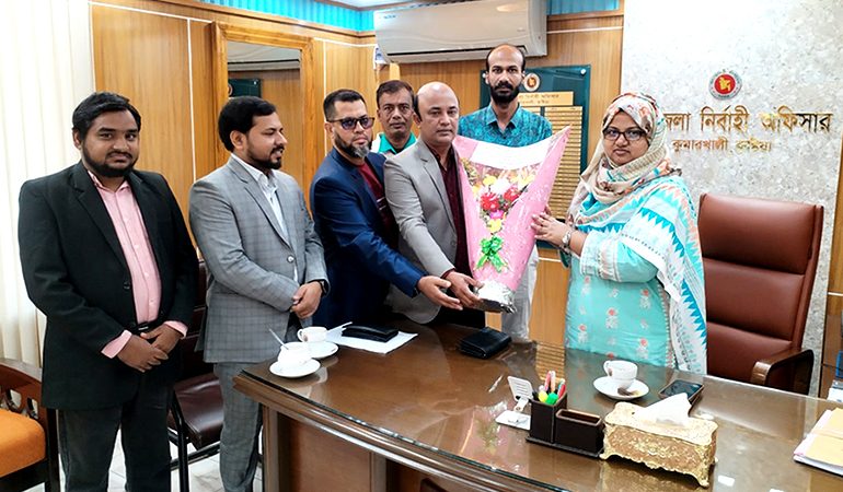 কুমারখালীর নবাগত ইউএনও’র সঙ্গে প্রাইভেট ক্লিনিক ও ডায়াগনস্টিক অ্যাসোসিয়েশনের সৌজন্য সাক্ষাৎ