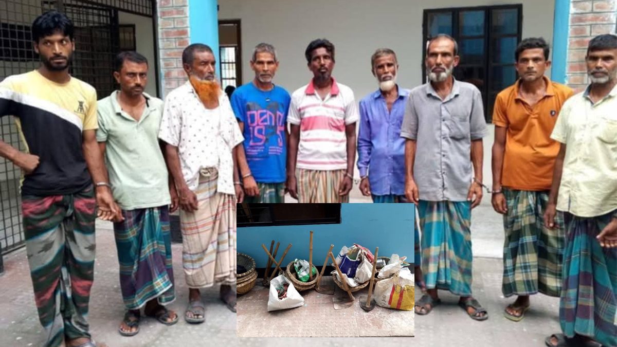 দিনমজুর ভাড়া করে যুবলীগের মিছিল, কোদাল-ঝুড়িসহ আটক ১০