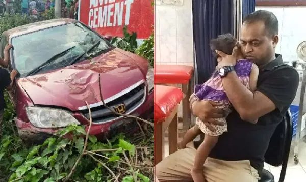 ঝালকাঠিতে প্রাইভেট কার খাদে পড়ে দেড় বছরের শিশুর মৃত্যু