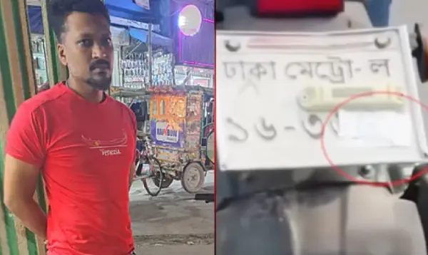 ঢাকায় নম্বর প্লেট ঢেকে এআই ক্যামেরা ফাঁকি দেয়ার চেষ্টা, কারাগারে যুবক