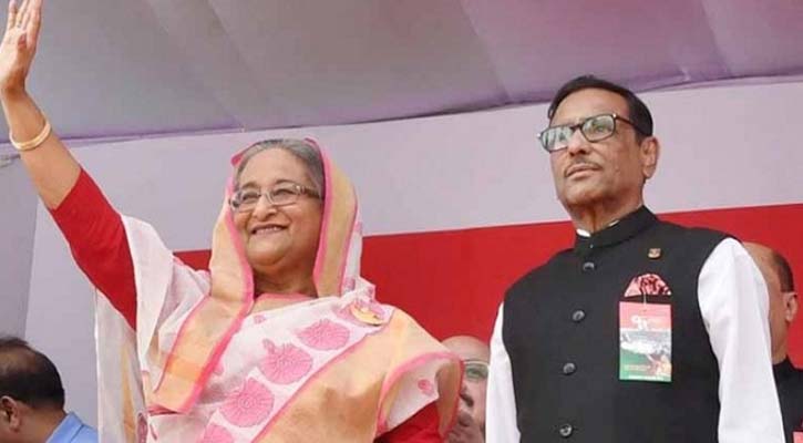 আ.লীগের সভাপতি শেখ হাসিনা, কাদেরের হ্যাটট্রিক