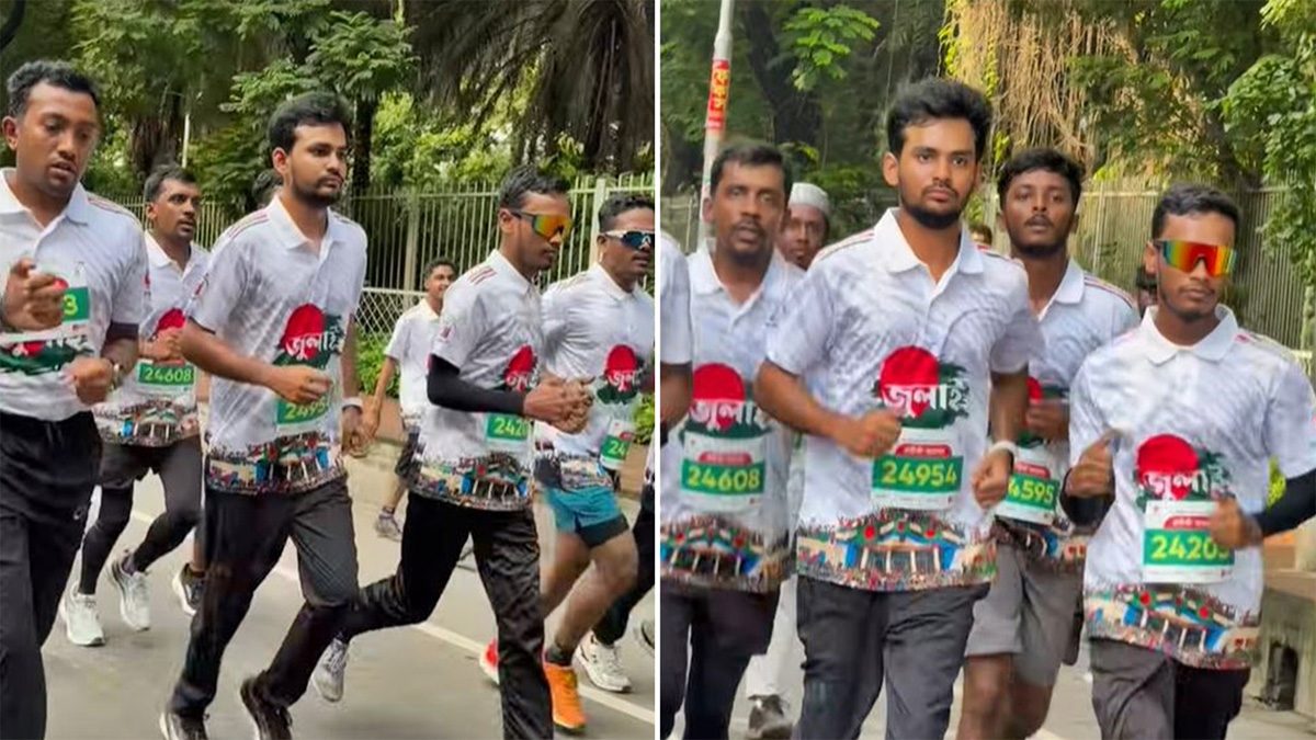 প্রতীকী ম্যারাথনে দৌড়ালেন যুব ও ক্রীড়া উপদেষ্টা আসিফ মাহমুদ