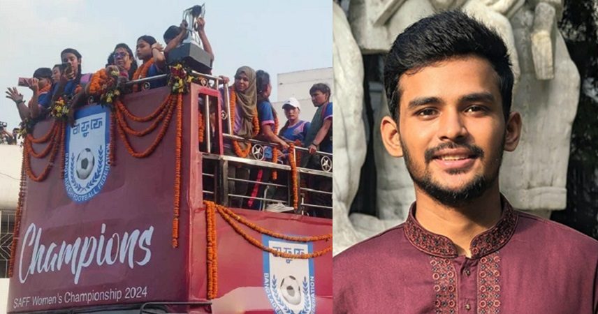 সাফ চ্যাম্পিয়নদের বরণে বাফুফে ভবনে ক্রীড়া উপদেষ্টা