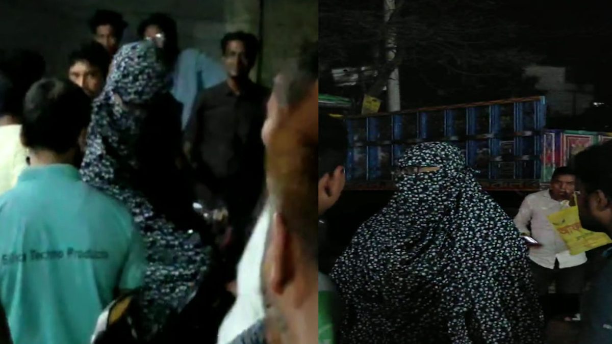 বোরকা পরে তেলের লাইনে যুবক,অতপর...