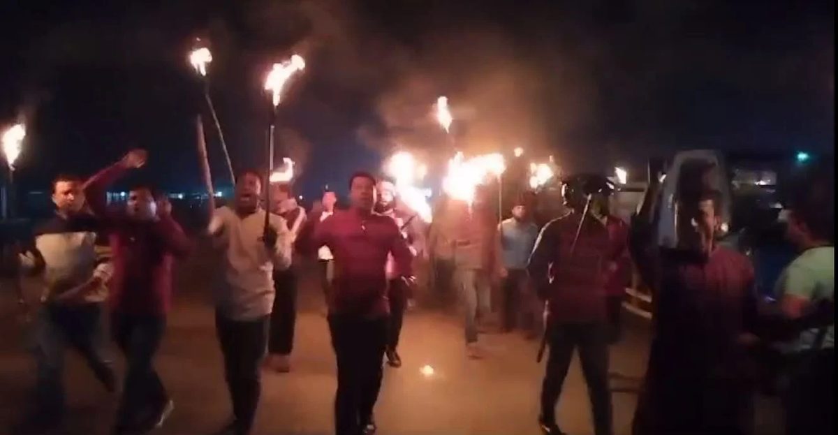 গাইবান্ধায় বিএনপির মশাল মিছিল