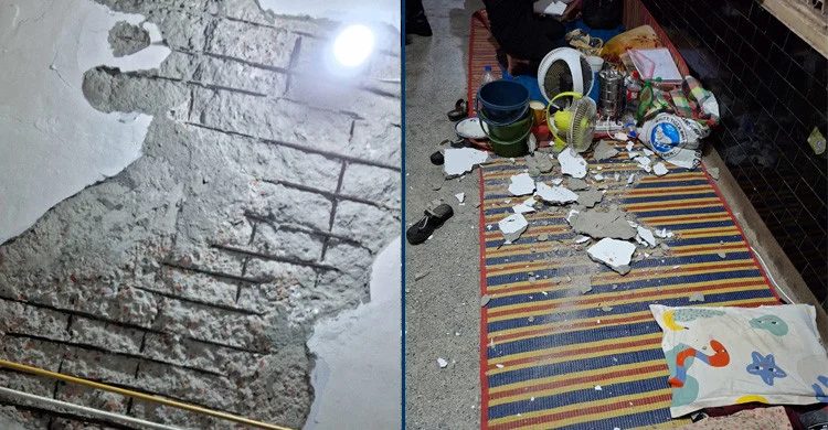 ঢাকা মেডিকেলের ছাদের পলেস্তারা পড়ে রোগী আহত