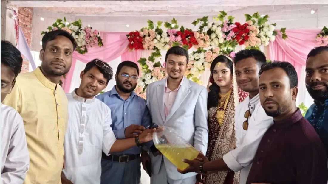 গণঅধিকার পরিষদের কেন্দ্রীয় নেতার বিয়েতে ডিজেল উপহার