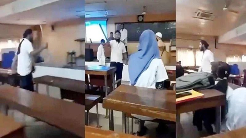 লাঠি হাতে শ্রেণিকক্ষে যুবক, যা ঘটলো