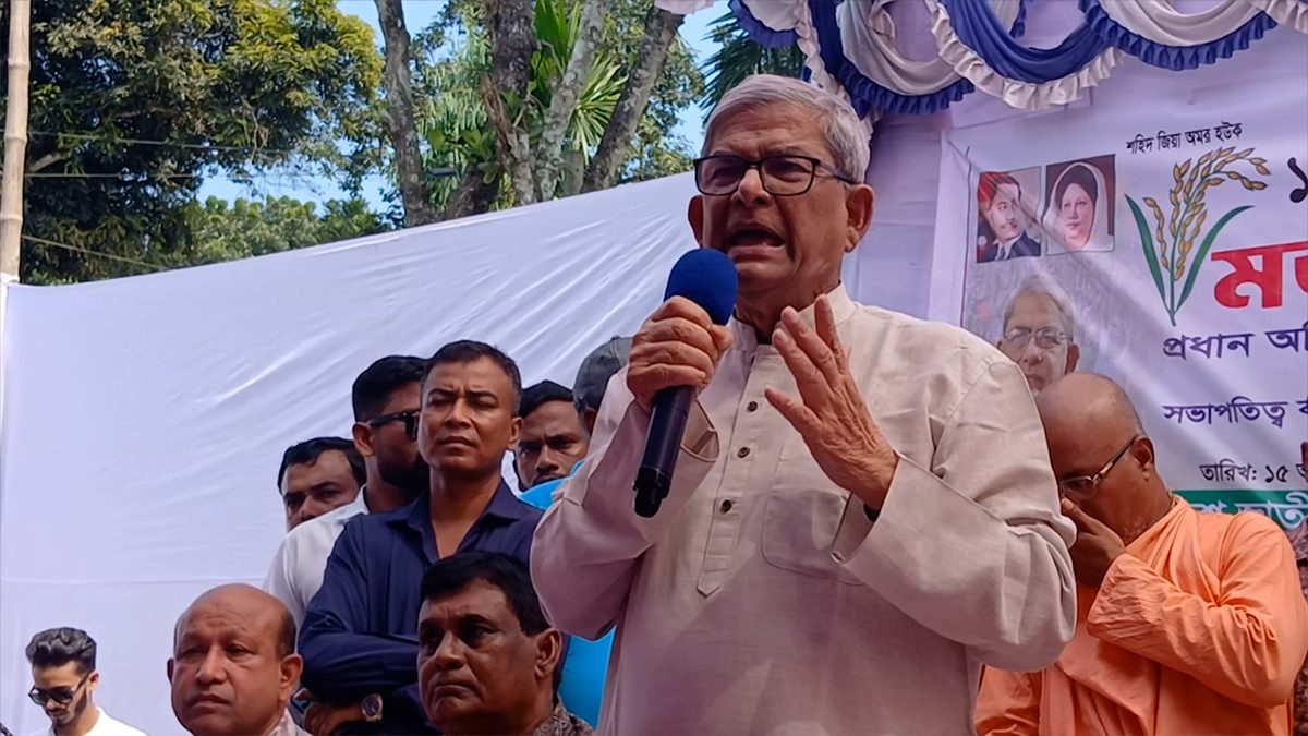 ক্ষমতায় গেলে ১ কোটি বেকারের চাকরি নিশ্চিত করবে বিএনপি: মির্জা ফখরুল