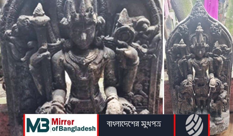 বগুড়ায় বিষ্ণুমূর্তি উদ্ধার, আটক ৩