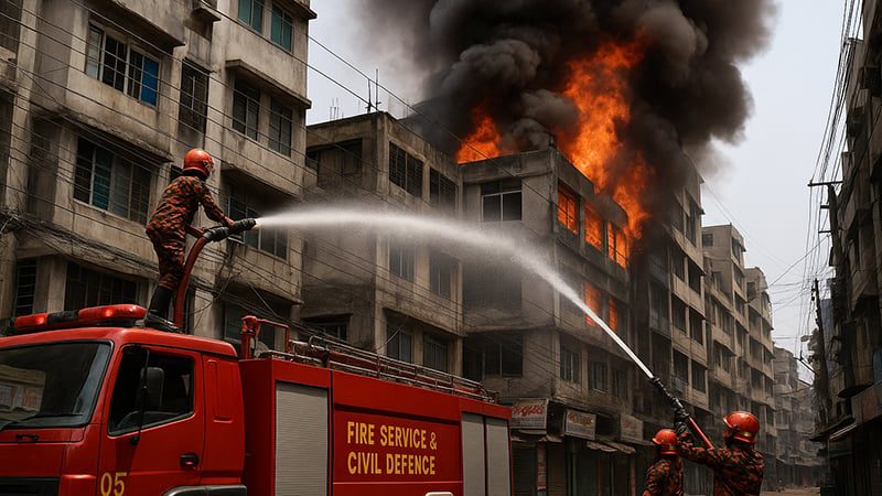 টিকাটুলির কেমিক্যাল গুদামের আগুন নিয়ন্ত্রণে