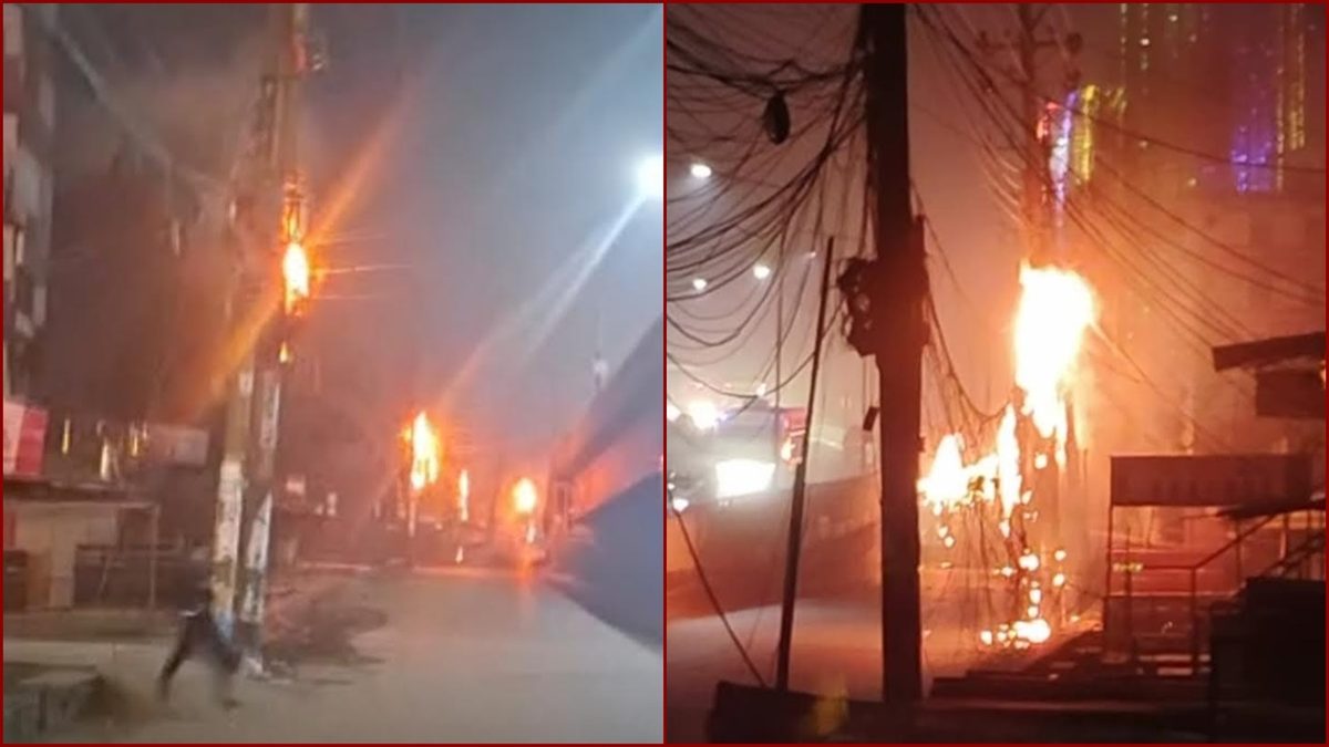 চট্টগ্রামে একাধিক বৈদ্যুতিক খুঁটিতে আগুন,আতঙ্ক