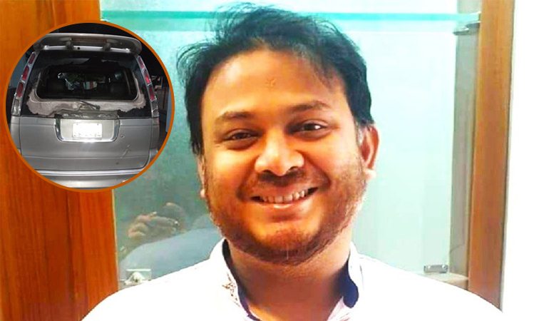 কেন্দ্রীয় যুবলীগ নেতা ব্যারিস্টার নাবিদের উপর হামলা ও গাড়ি বহর ভাঙচুর।