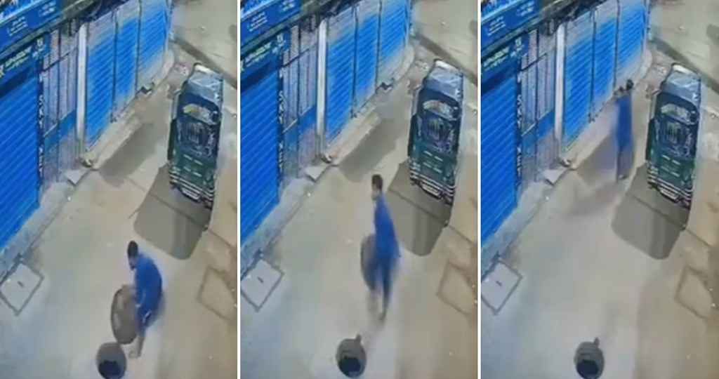 ভোরে সিএনজি নিয়ে ম্যানহোলের ঢাকনা চুরি! ভিডিও