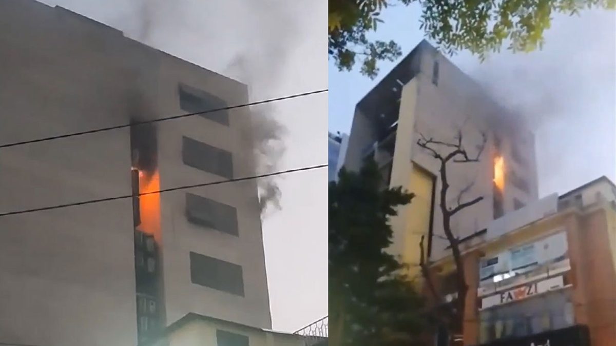 বনানীতে বহুতল ভবনে আগুন