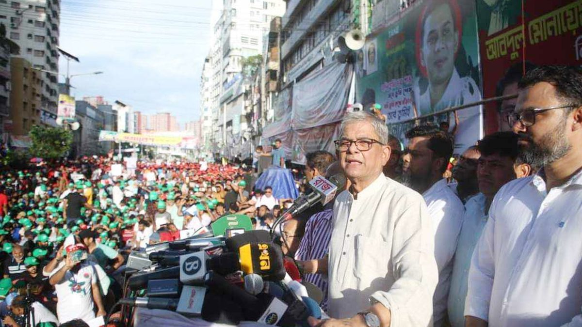 সরকারের পদত্যাগের এক দফা দাবিতে পদযাত্রা করবে বিএনপি