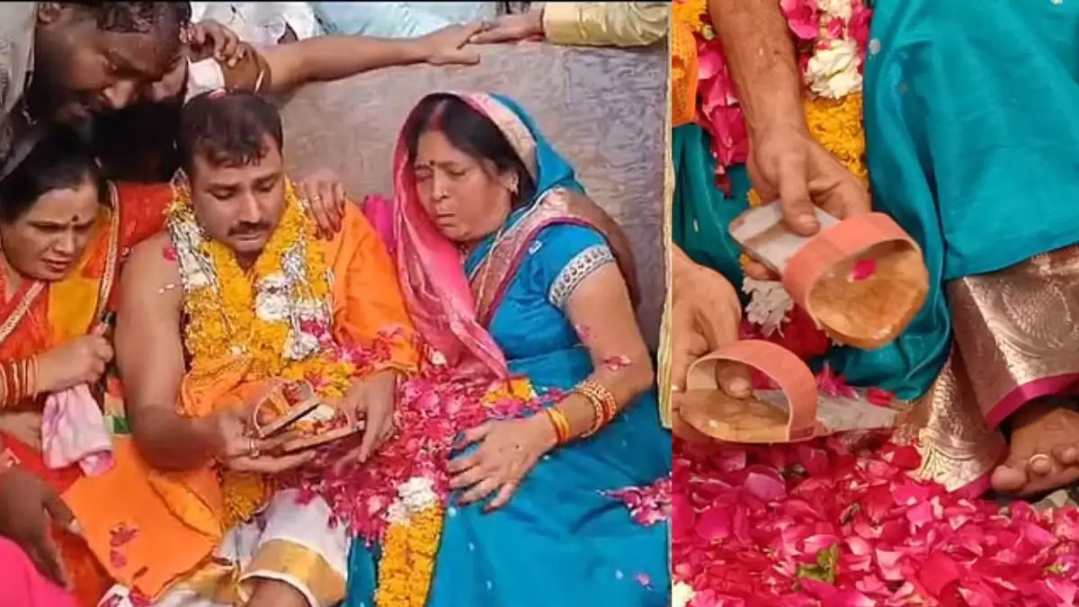 গায়ের চামড়া কেটে মায়ের জন্য জুতা বানালেন ছেলে