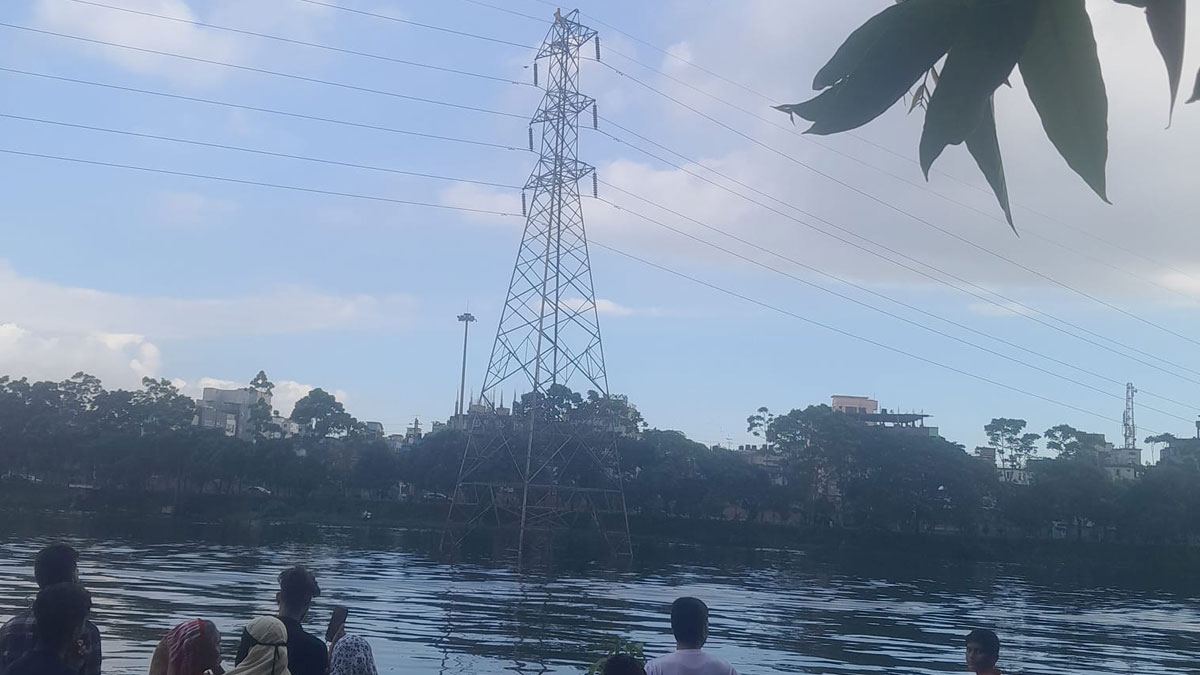 হাতিরঝিলে বৈদ্যুতিক টাওয়ারের চূড়ায় নারী, ২ ঘণ্টা পর উদ্ধার