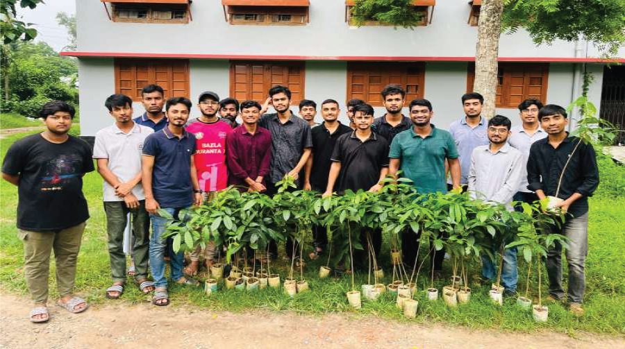 রাবি প্রতিষ্ঠাবার্ষিকী উপলক্ষে জয়পুরহাট জেলা সমিতির বৃক্ষরোপন