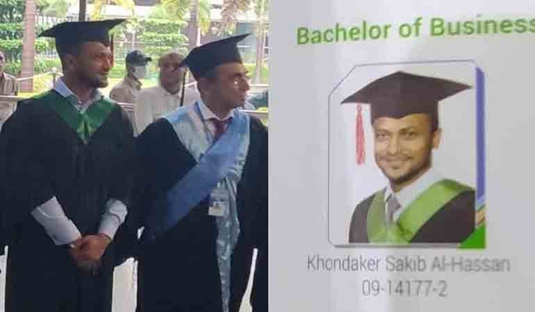 গ্র্যাজুয়েট হলেন সাকিব