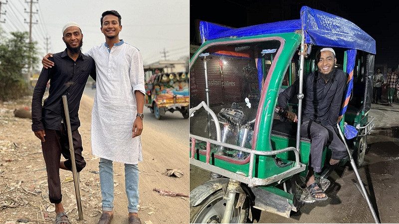 নামাজ পড়তে গিয়ে হারিয়েছেন অটোরিকশা, কিনে দিলেন তাসরিফ