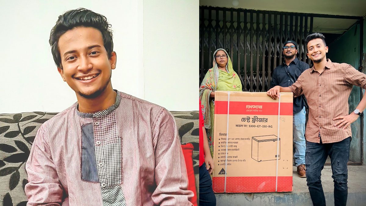 বৃদ্ধাশ্রমে ‘ডিপ ফ্রিজ’ উপহার দিলেন সংগীতশিল্পী তাসরিফ