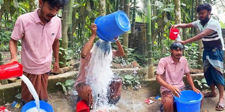দুধ দিয়ে গোসল করে জুয়া ছাড়লেন যুবক