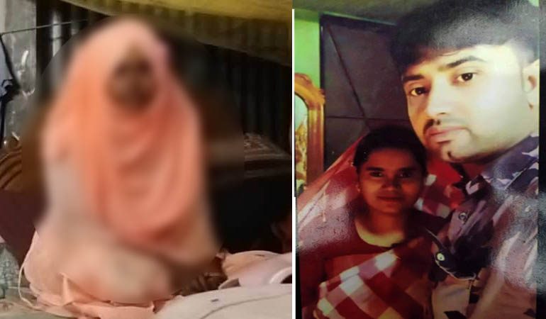 স্ত্রীর অধিকার আদায়ে প্রবাসীর বাড়িতে নারীর অনশন